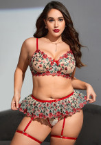 Plus Size Women Sexy Embroidered Sexy Lingerie