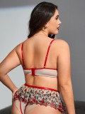 Plus Size Women Sexy Embroidered Sexy Lingerie