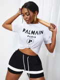 Plus Size Women Letter Print T-Shirt