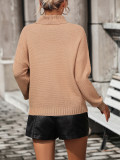 Autumn And Winter Women's Loose Tassel Sweater Knitting Shirt Turtleneck Sweater Women