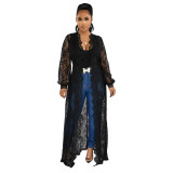 Women's Fashion Lace Loose Outer Blouse For Women
