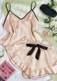 Sexy Home Wear Female Summer Fashion Straps Vest Shorts Two Piece Set Home Pajamas