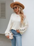 Autumn and winter hollow pullover fashion knitting women Round Neck sweater