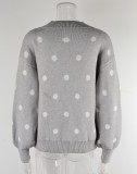 Autumn/Winter Sweater Knitting Polka Dot Pullover Plus Size Sweater