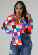 Sexy Fashion Digital Printing Multicolor Women's Shirt