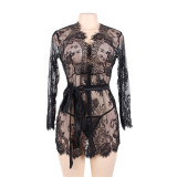 Plus Size Ladies'lace See-Through Night Dress Sexy Lingerie
