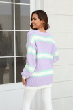 Women's Fall Winter Coat Plus Size Patchwork Fashion Cardigan Sweater Women