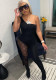 Women's Fashion Sexy Slash Shoulder Lace Jumpsuit Women's Clothing