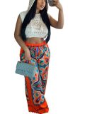 Ladies Fashion Print Loose Casual Trousers