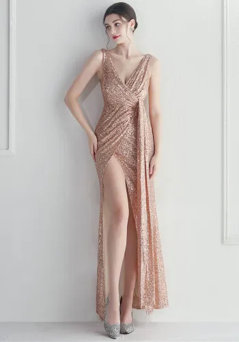 sequins Plus Size Formal Party Evening Dress