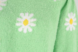 Women Daisy Round Neck Floral Sweater