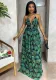 Women Summer Deep V Sleeveless Backless Holidays Strap Maxi Dress