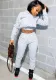 Women Fall/Winter Solid Hoodies and Pant Sport Two-Piece Set