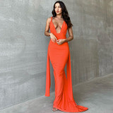 Women Summer Sexy Backless Cutout Sleeveless Dress