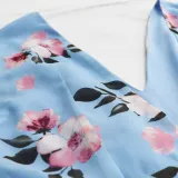 Women summer elegant chiffon sleeveless print slit dress