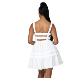Low Back Sexy Slim Waist Trendy Cutout A-Line Short Dress