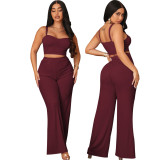 Women's Sexy Fashion Solid Casual Two-Piece Set