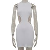 Women's Sexy Slim Dress Hollow Low Back Suspender Dress for Women