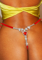 Heart Print rhinestone underwear sexy sexy thong body chain fashion accessories female body Chain