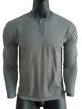 Men's Fall Round Neck Long Sleeve T-Shirt Loose Pullover Casual Long Sleeve Men's T-Shirt