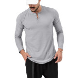 Men's Fall Round Neck Long Sleeve T-Shirt Loose Pullover Casual Long Sleeve Men's T-Shirt