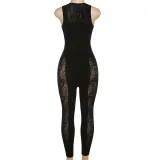 Summer Women Sexy Hollow High Waist Knitting Jacquard Jumpsuit