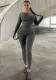 Women Summer Stretch Sport Long Sleeve Top and Yoga Pants Two-Piece Set