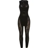 Summer Women Sexy Hollow High Waist Knitting Jacquard Jumpsuit