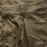 Retro low-waist loose woven pants women's multi-pocket Casual Cargo pants