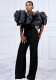 Women's Summer Sexy Mesh Strapless High Waist Wide Leg Jumpsuit