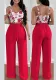 Spring Sweet Fresh Beauty Fashion Casual Pants Set