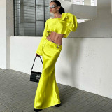 Women's Summer Fashion Chic Slim Crop Top Slim Skirt Two Piece Set