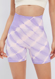 Women Summer Sports Fitness Tie Dye Yoga Pants Shorts