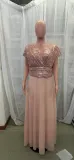 Summer dress v-neck sequined chiffon Patchwork long evening dress