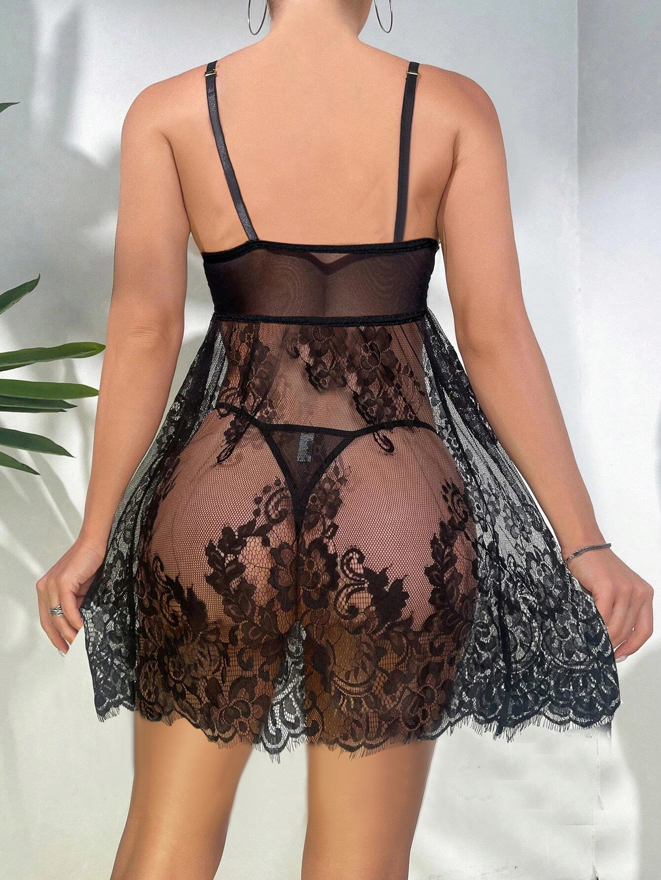 Women Black Sexy Lace Bra Set Lingerie – BamBam