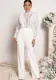 Women's autumn and winter lace fringed trousers See-Through sexy Jumpsuit