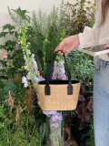 Korean Grass Woven Beach Bag Summer Casual Holidays Women's Cabbage Basket Portable Shoulder Messenger Bag