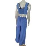 Creative spring women's sleeveless professional women's trousers suit