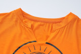 Letter Print Short Sleeve Top Summer Women's American Slim Fit Crop Trendy T-Shirt