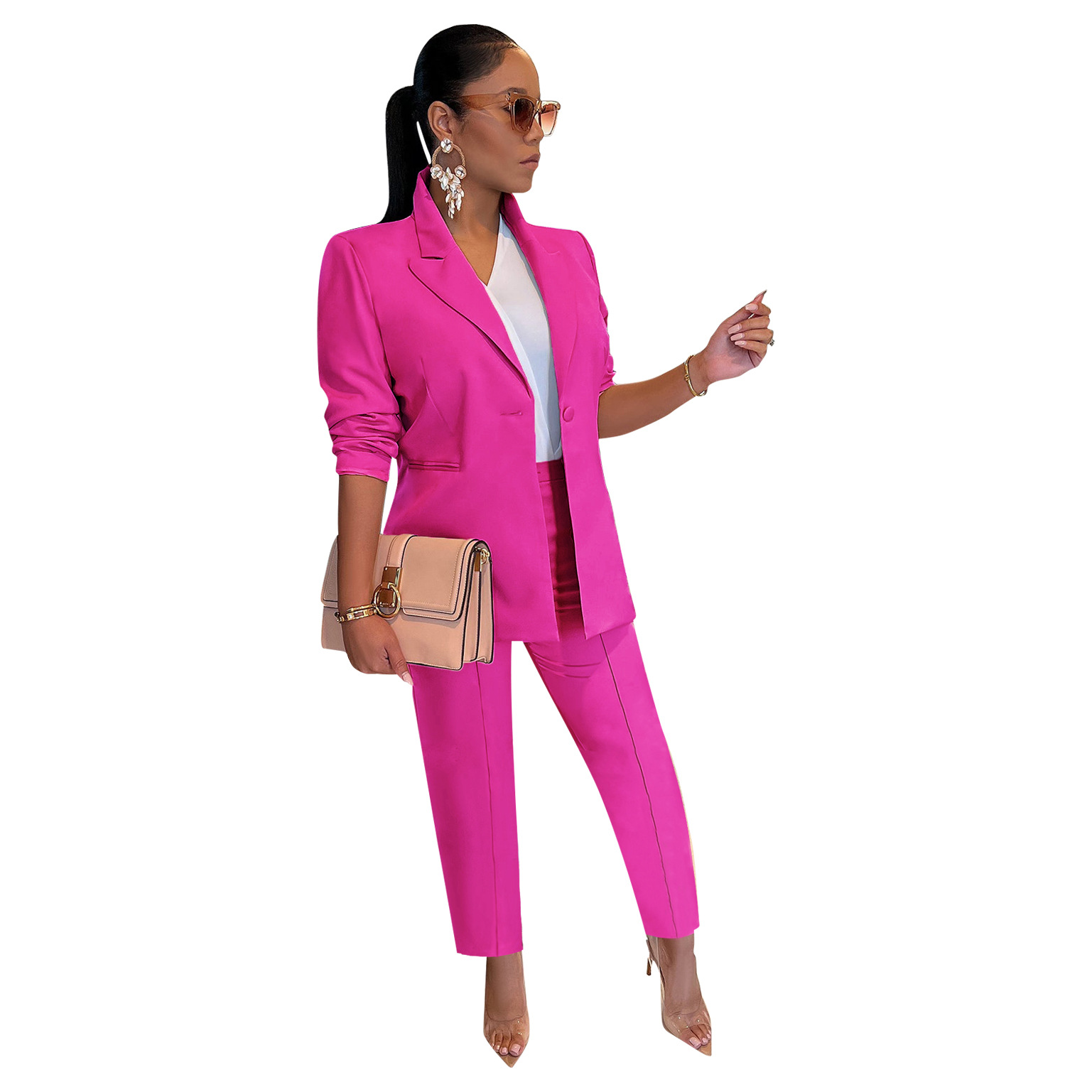 Women's suit blazer trousers two-piece office suit - The Little