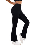 Quick-Drying Tummy Control Slim Fit Peach Hip Bell Bottom Pants Women's Butt Lift High Waist Yoga Pants Long Pants Sports Fitness Pants