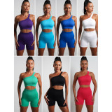Fitness Set High Waist Tight Fitting Workout Shorts Butt Lift Quick Dry Breathable Running Training Yoga Shorts