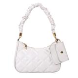 Women's Fashion Foreign Chic Pleated Bag Candy Color Rhombic Single Shoulder Underarm Bag