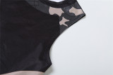 Summer Women's Digital Printing Slim Fit Sleeveless Top High Waist Casual Pants Two Piece Set Women