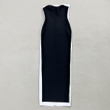 Simple fashion Strapless long bandage evening dress