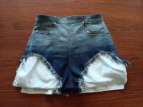 Women Fashion Pocket Ombre Denim Shorts