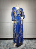 Muslim Arabic Women Beaded Mesh Embroidered Night Gown