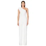 Women's Sleeveless One Shoulder Low Back Sequined Jumpsuit