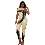 Summer Ladies Sexy Casual Print Slim Fit Butt Lift Jumpsuit