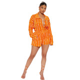Women's Clothing Sexy Pleated Printed Two-Piece Set Ladies' Clothing